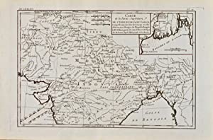 Carte de la Partie Supérieure de l'Inde en deçà du Gange: Comprise entre la Côte du Concan et celle d'Orixa, avec l'Empire du Mogol, le Bengale, le Re. d'Asham, partie de ceux d'Ava et de Pègu