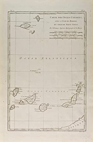 Carte des Isles Canaries, avec l'Isle de Madere, et celle de Porto Santo
