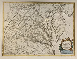 Carte de la Virginie et du Maryland Dressée sur la Grande Carte Angloise de Mrs. Josué Fry et Pierre Jefferson
