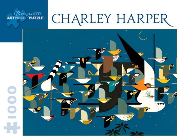 Charley Harper 1000 Piece Puzzle - Mystery of the Missing Migrants