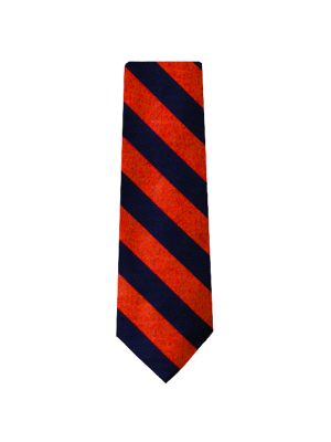 Orange and Navy Stripe Youth Tie