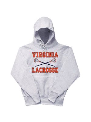 Reverse Weave Ash Gray Hooded Lacrosse Sweatshirt