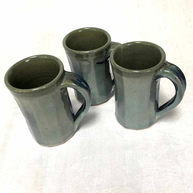 Faceted Blue Mugs