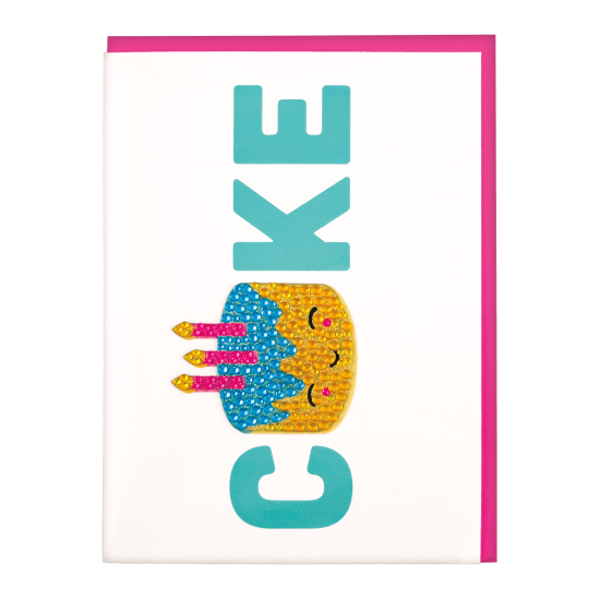 Cake Rhinestone Decal Card