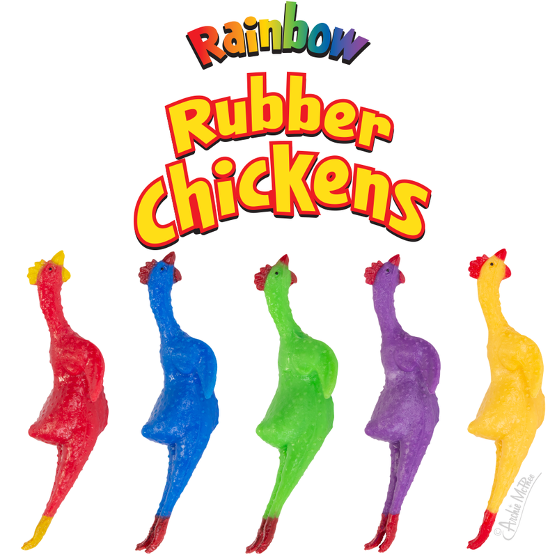Rainbow Rubber Chicken