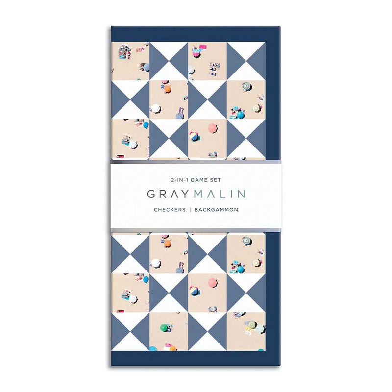 Gray Malin Backgammon/Checkers Set