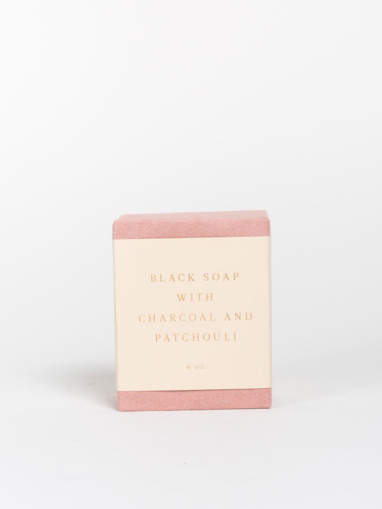 black soap with charcoal & patchouli bar soap