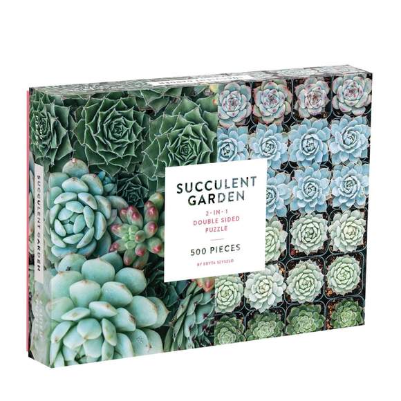 Succulent Garden 500 Piece Double-Sided Puzzle