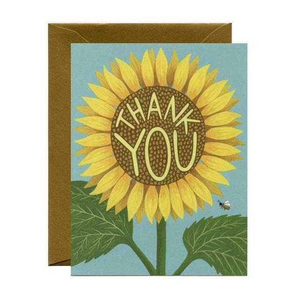 Yeppie Paper Card - Sunflower Thank You