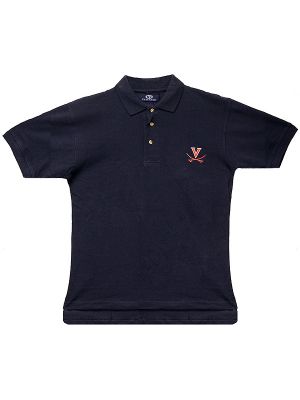 Vantage Navy Pique Golf Shirt