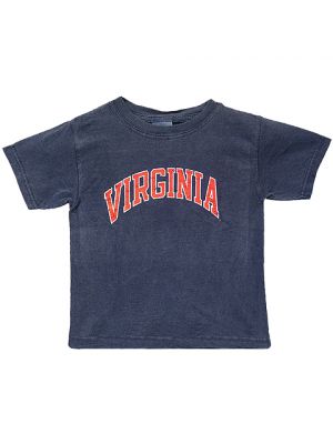 Youth Garment Dye Navy Arch Virginia T-Shirt